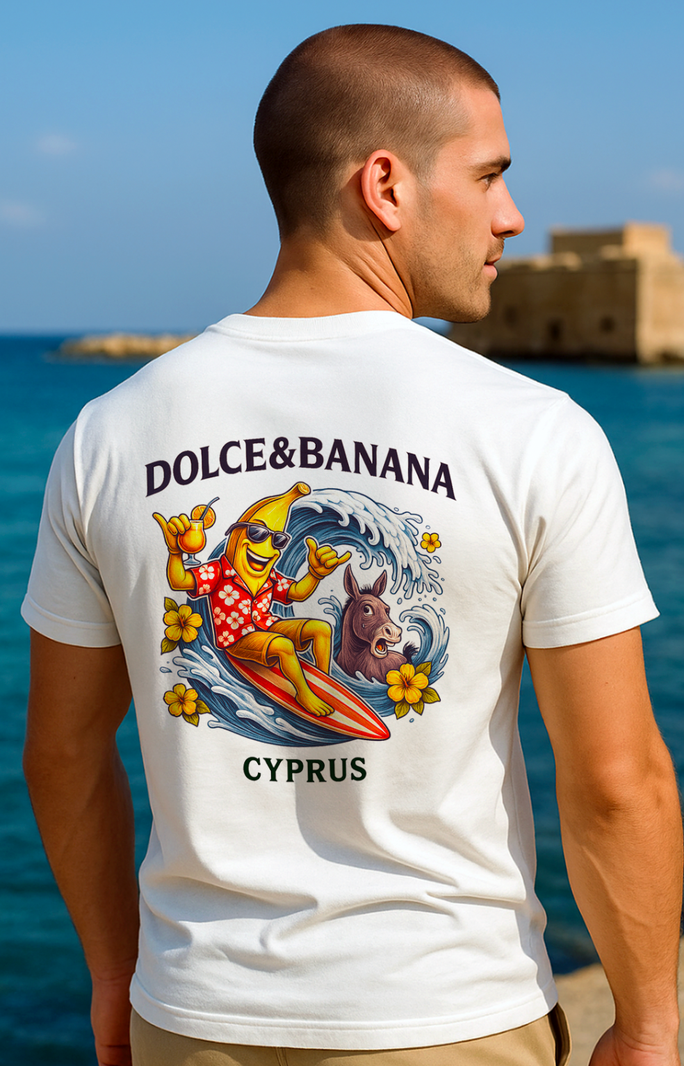 “Surfing Donkey” Tee – Summer 2025