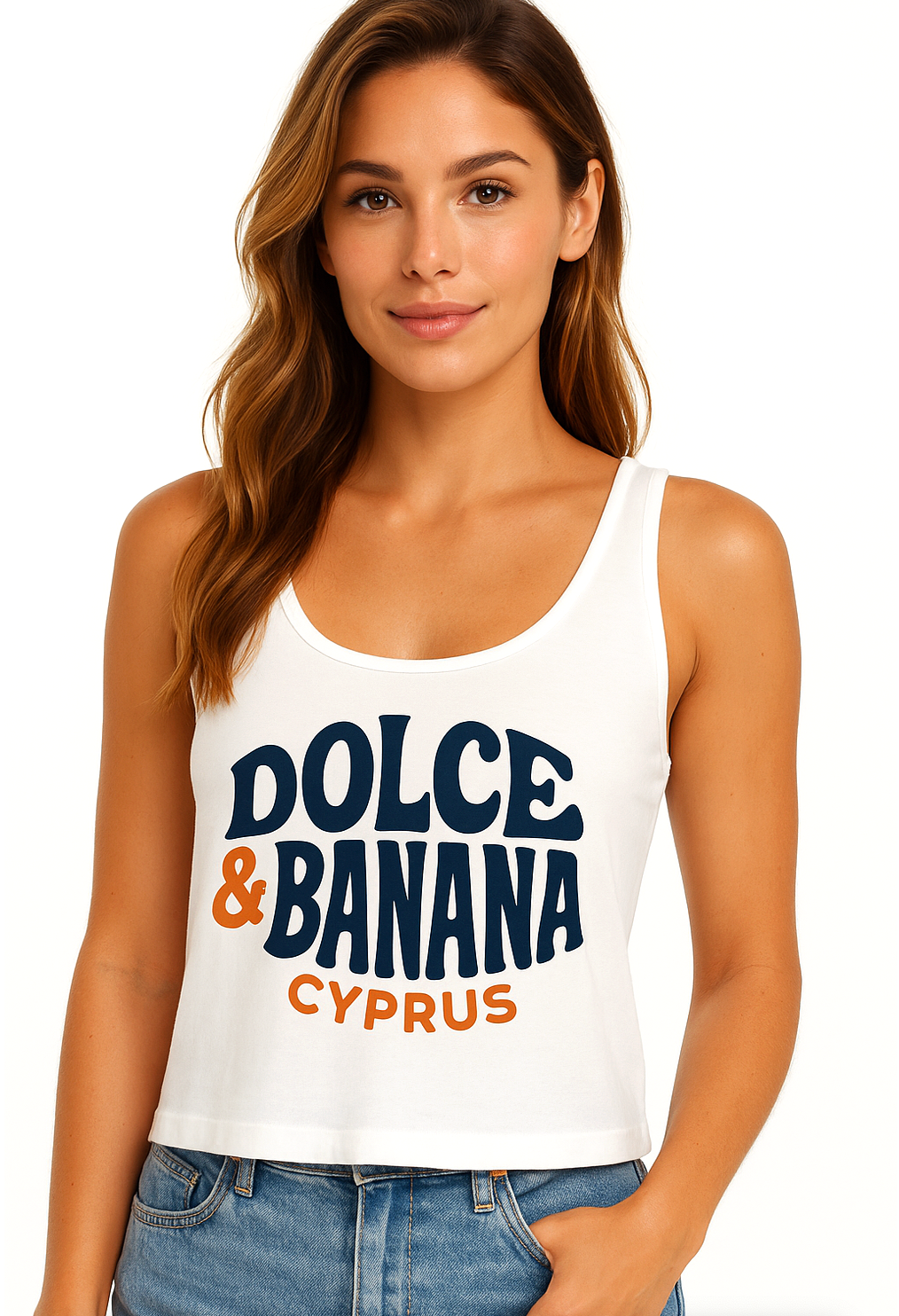 “Essential Logo” Crop Tank Tee – Dolce&Banana Cyprus 2025