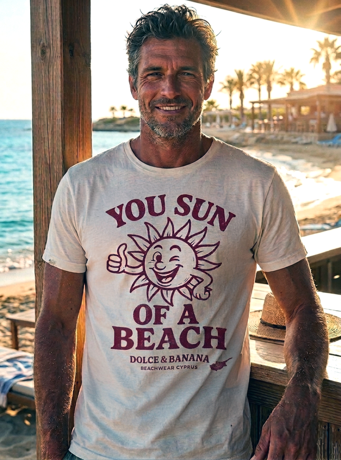 “Sun of a Beach - Red” Tee – Dolce&Banana Cyprus 2026